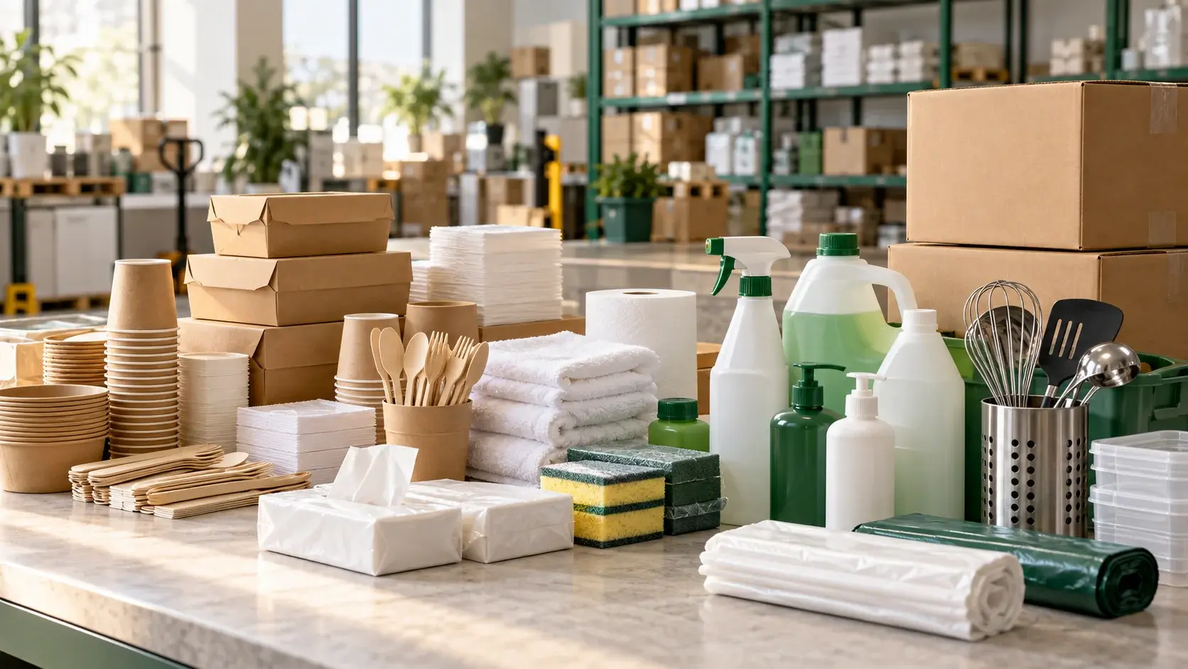 Packaging, cleaning, hospitality and operating supplies